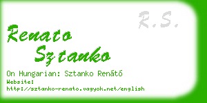 renato sztanko business card